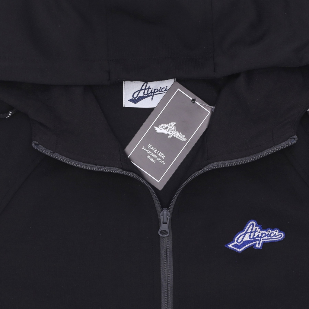 felpa leggera cappuccio zip uomo black label future hoodie
