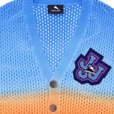 pullover smanicato uomo knitwear vest x triple j CYAN/ORANGE