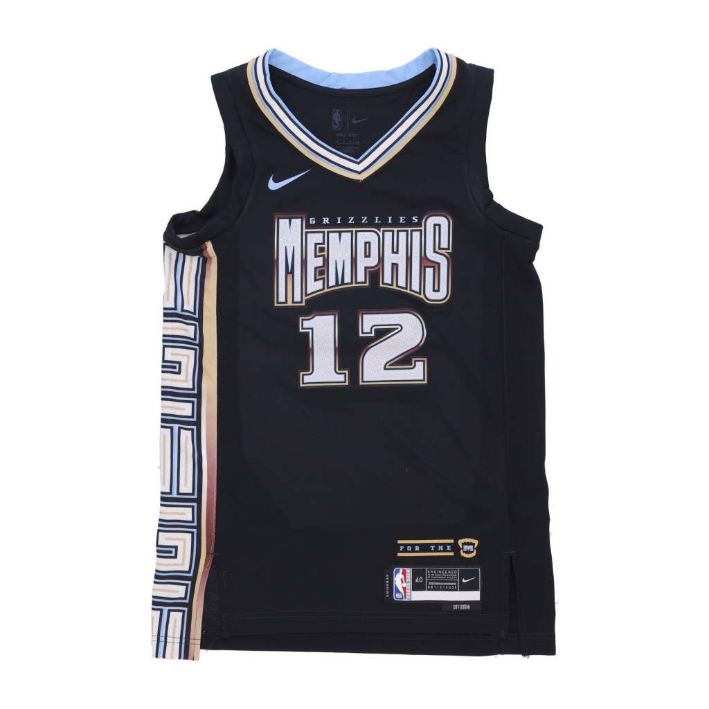 canotta basket uomo nba city edition 22 dri-fit swingman jersey no 12 ja morant memgri BLACK