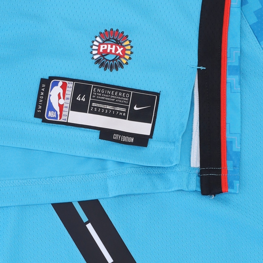 canotta basket uomo nba city edition 22 dri-fit swingman jersey no 1 devin booker phosun DK TURQUOISE