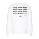 felpa girocollo uomo love your body crew WHITE