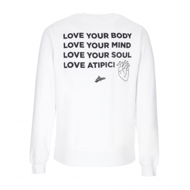 felpa girocollo uomo love your body crew WHITE