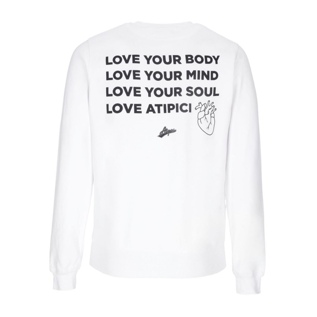felpa girocollo uomo love your body crew WHITE