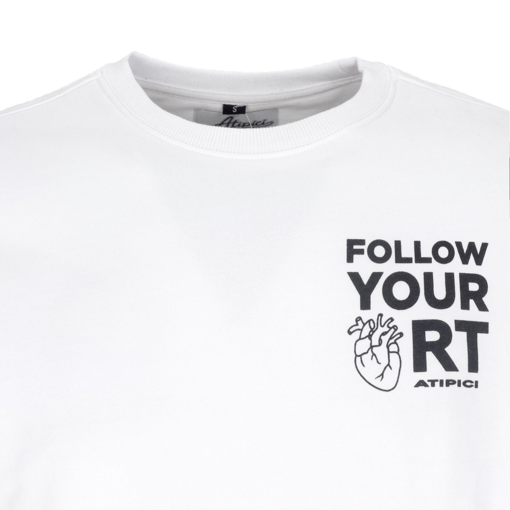 felpa girocollo uomo love your body crew WHITE