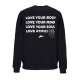 felpa girocollo uomo love your body crew BLACK