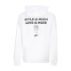 felpa cappuccio uomo style is much hoodie WHITE