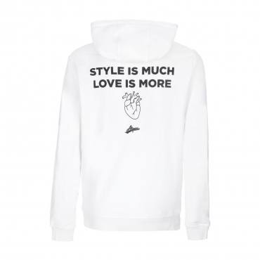 felpa cappuccio uomo style is much hoodie WHITE