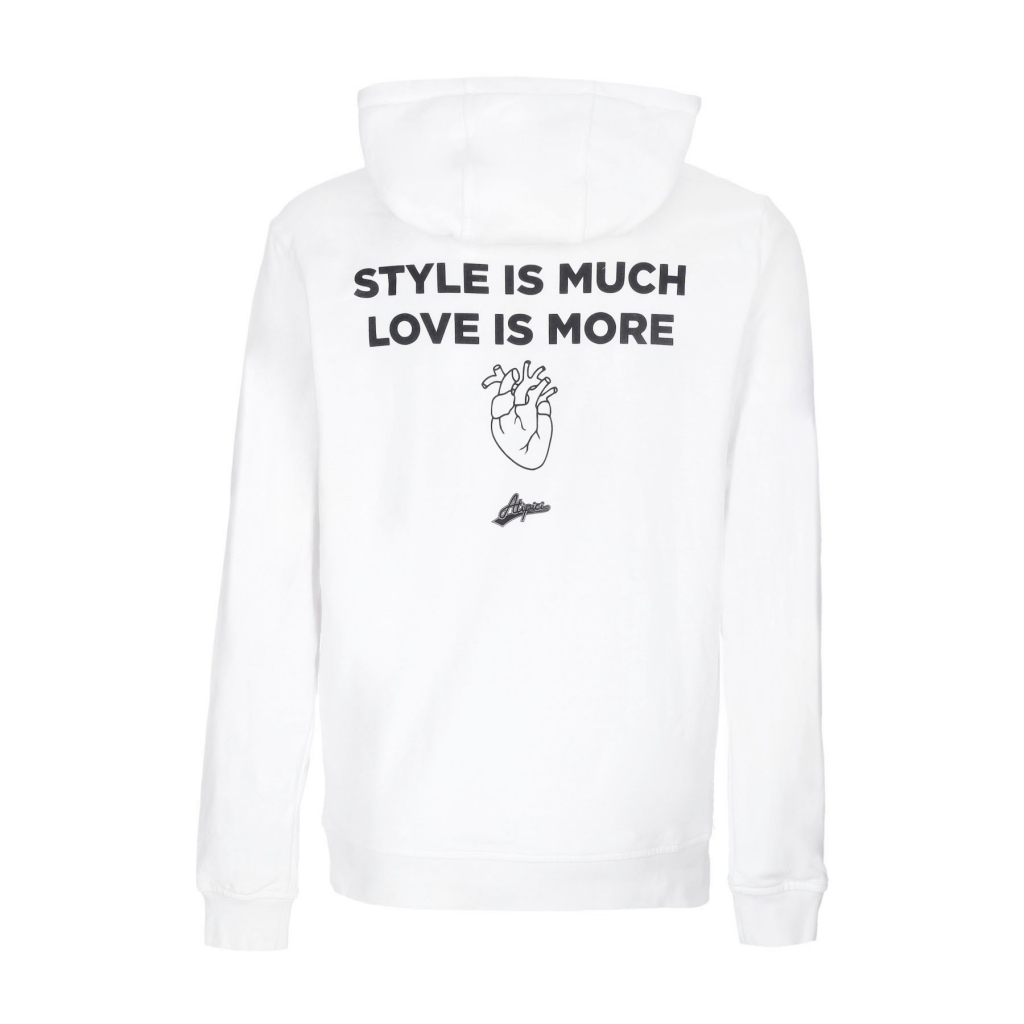 felpa cappuccio uomo style is much hoodie WHITE