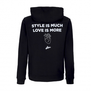 felpa cappuccio uomo style is much hoodie BLACK