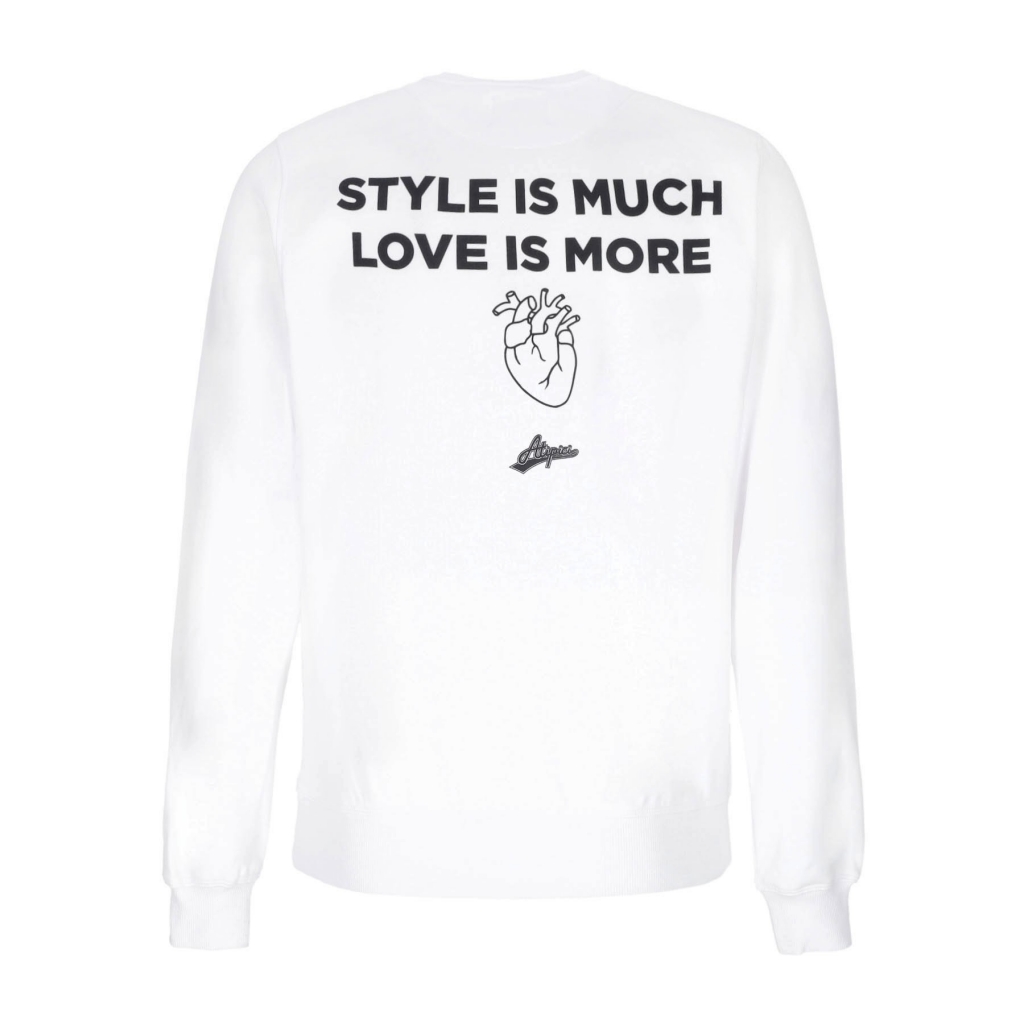 felpa girocollo uomo style is much crew WHITE