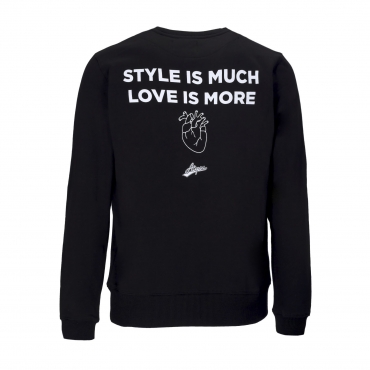 felpa girocollo uomo style is much crew BLACK