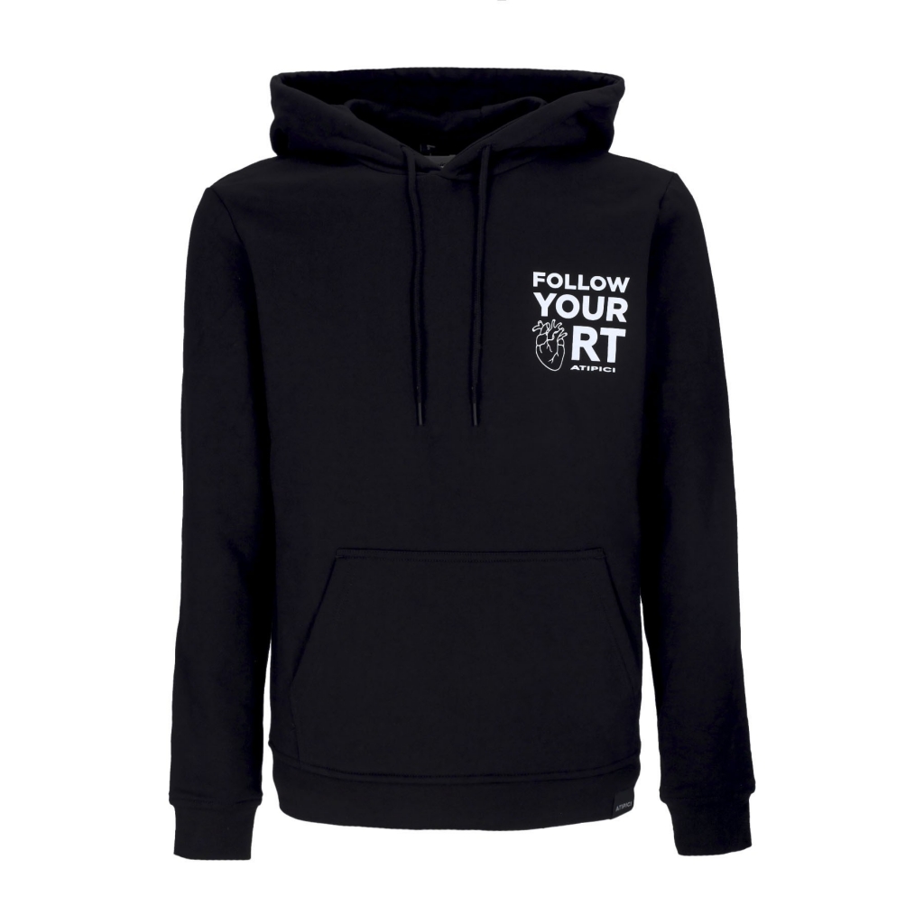 felpa cappuccio uomo love hoodie BLACK