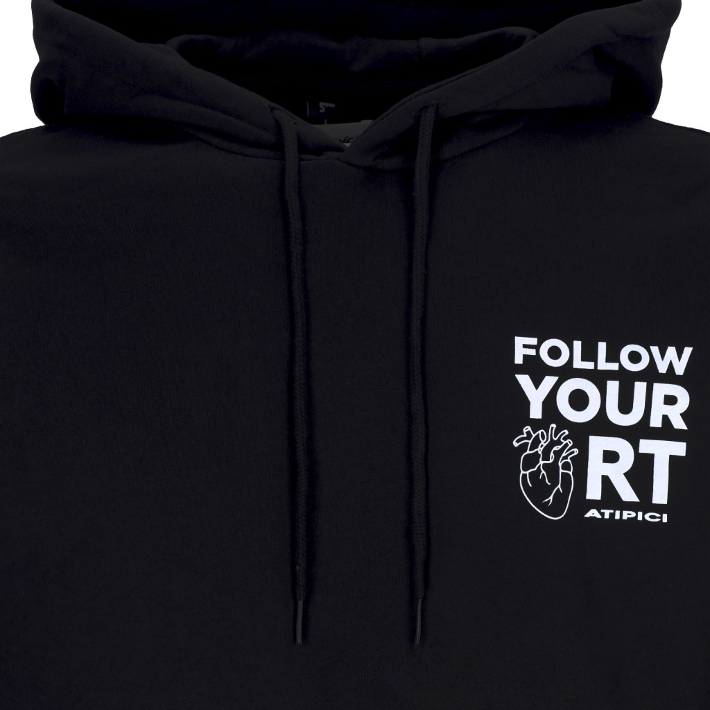 felpa cappuccio uomo love hoodie BLACK