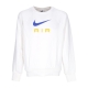 felpa leggera girocollo uomo sportswear air french terry crew WHITE/SPEED YELLOW
