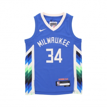 canotta basket ragazzo nba city edition swingman jersey no 34 giannis antetokounmpo milbuc ORIGINAL TEAM COLORS