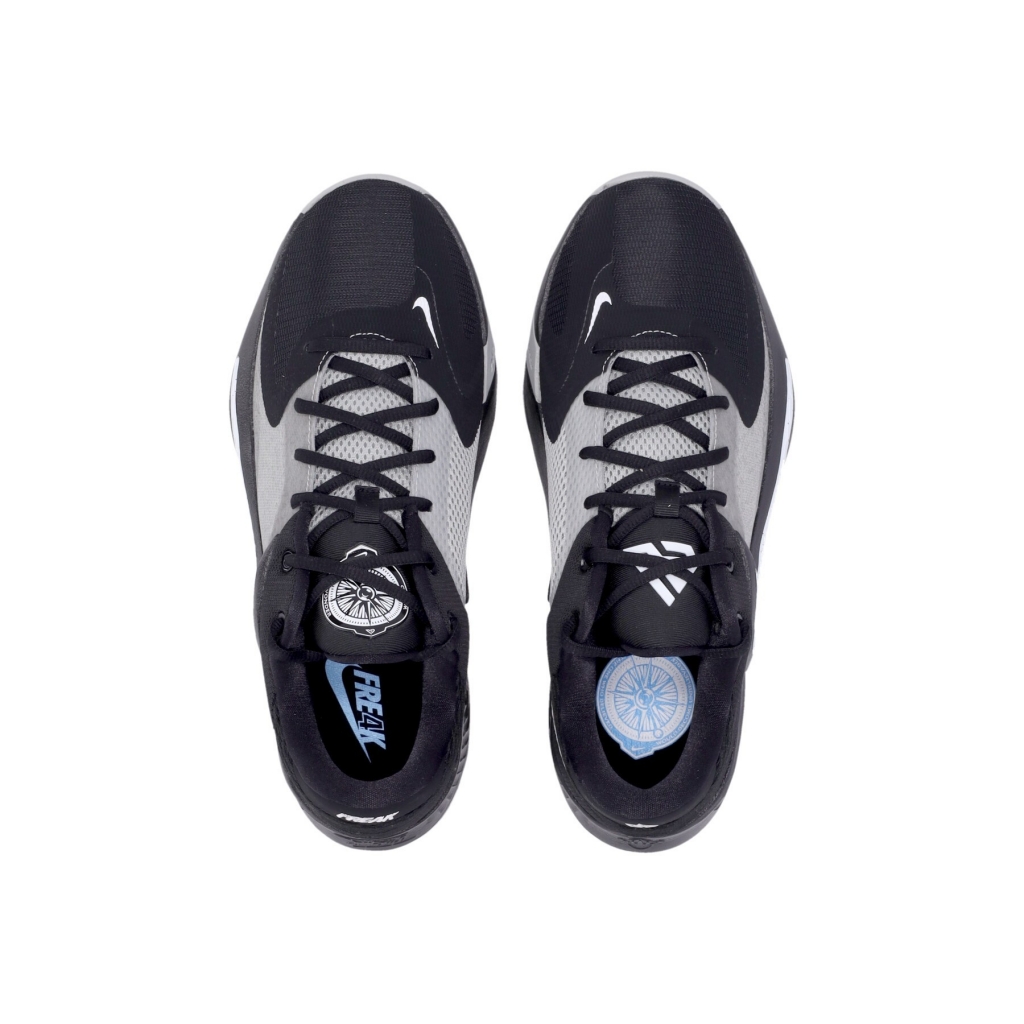 scarpa basket uomo zoom freak 4 BLACK/WHITE/LT SMOKE GREY