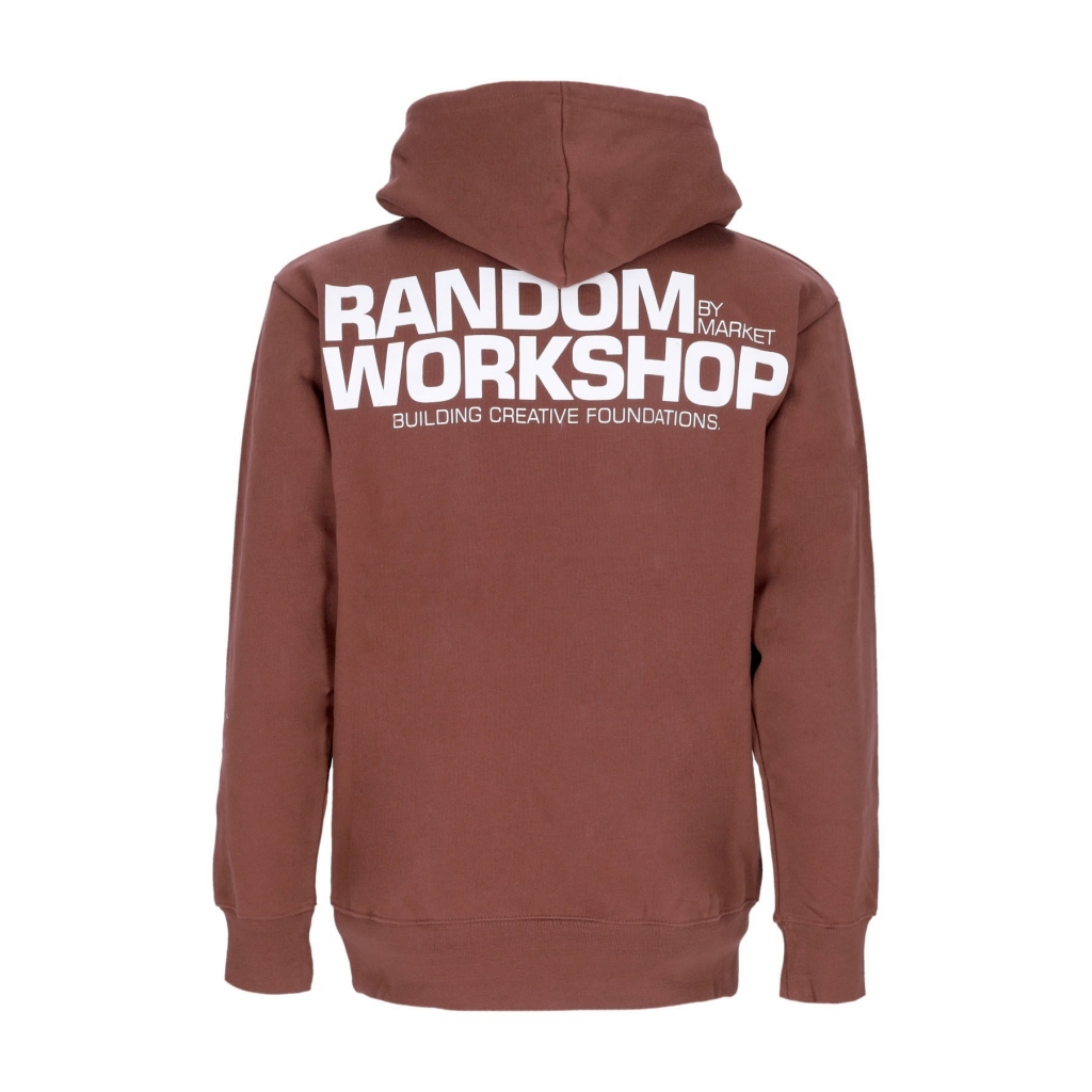 felpa cappuccio uomo workshop bear hoodie BROWN