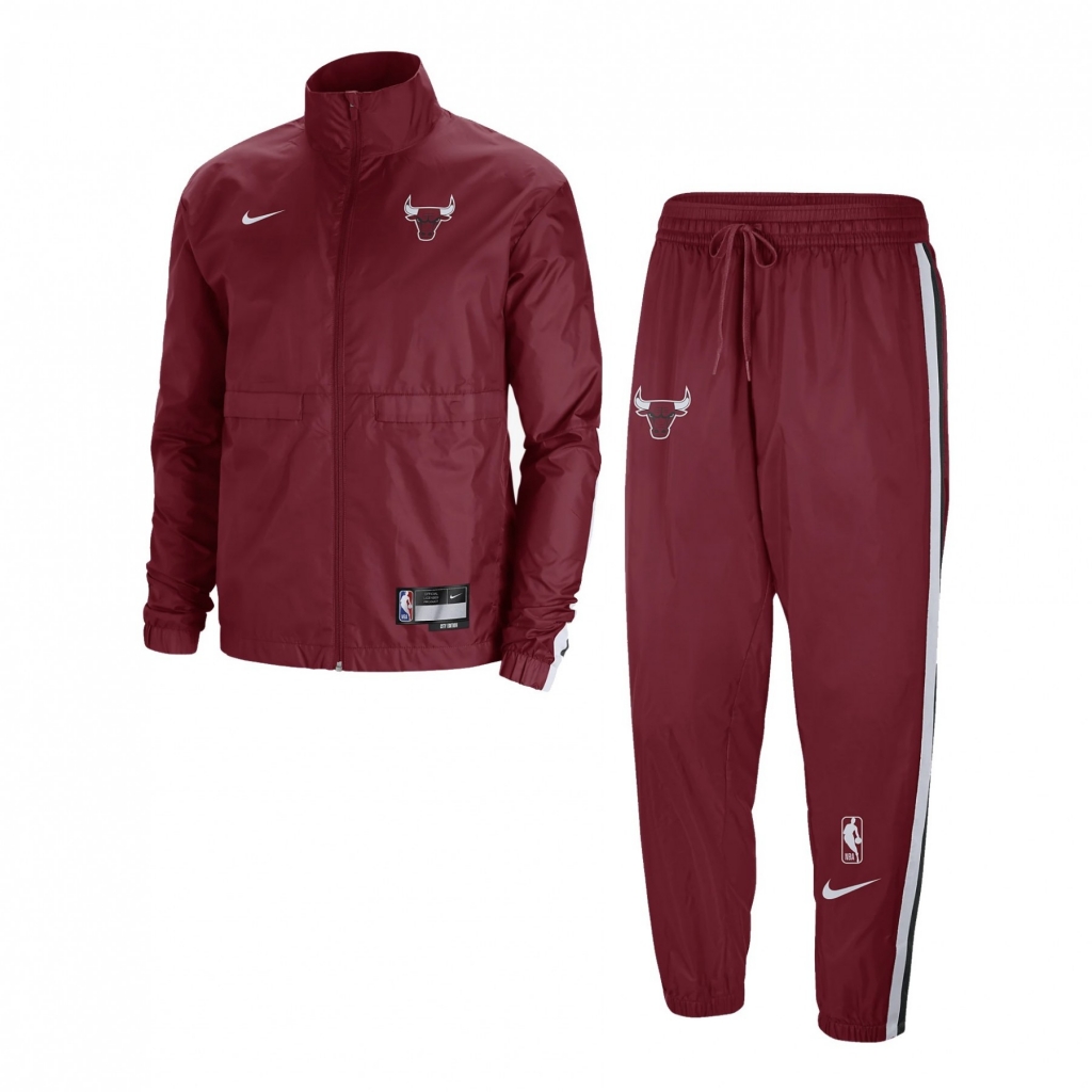 completo tuta uomo nba city edition courtside tracksuit chibul TEAM CRIMSON/WHITE/BLACK
