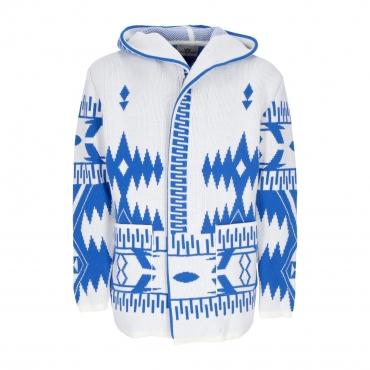 giubbotto uomo hooded l/s cardigan WHITE/BLUE