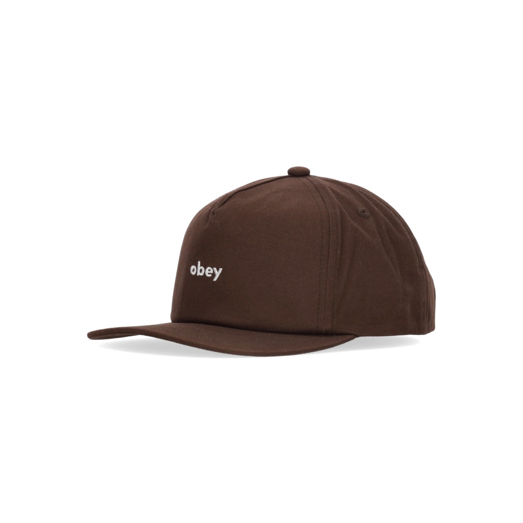 cappellino visiera piatta uomo lowercase 5 panel snapback BROWN