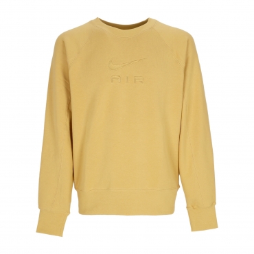 felpa leggera girocollo uomo sportswear air french terry crewneck WHEAT GOLD/WHEAT GOLD
