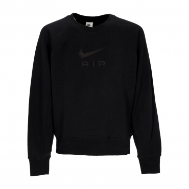 felpa leggera girocollo uomo sportswear air french terry crewneck BLACK/BLACK