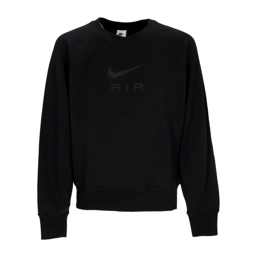 felpa leggera girocollo uomo sportswear air french terry crewneck BLACK/BLACK