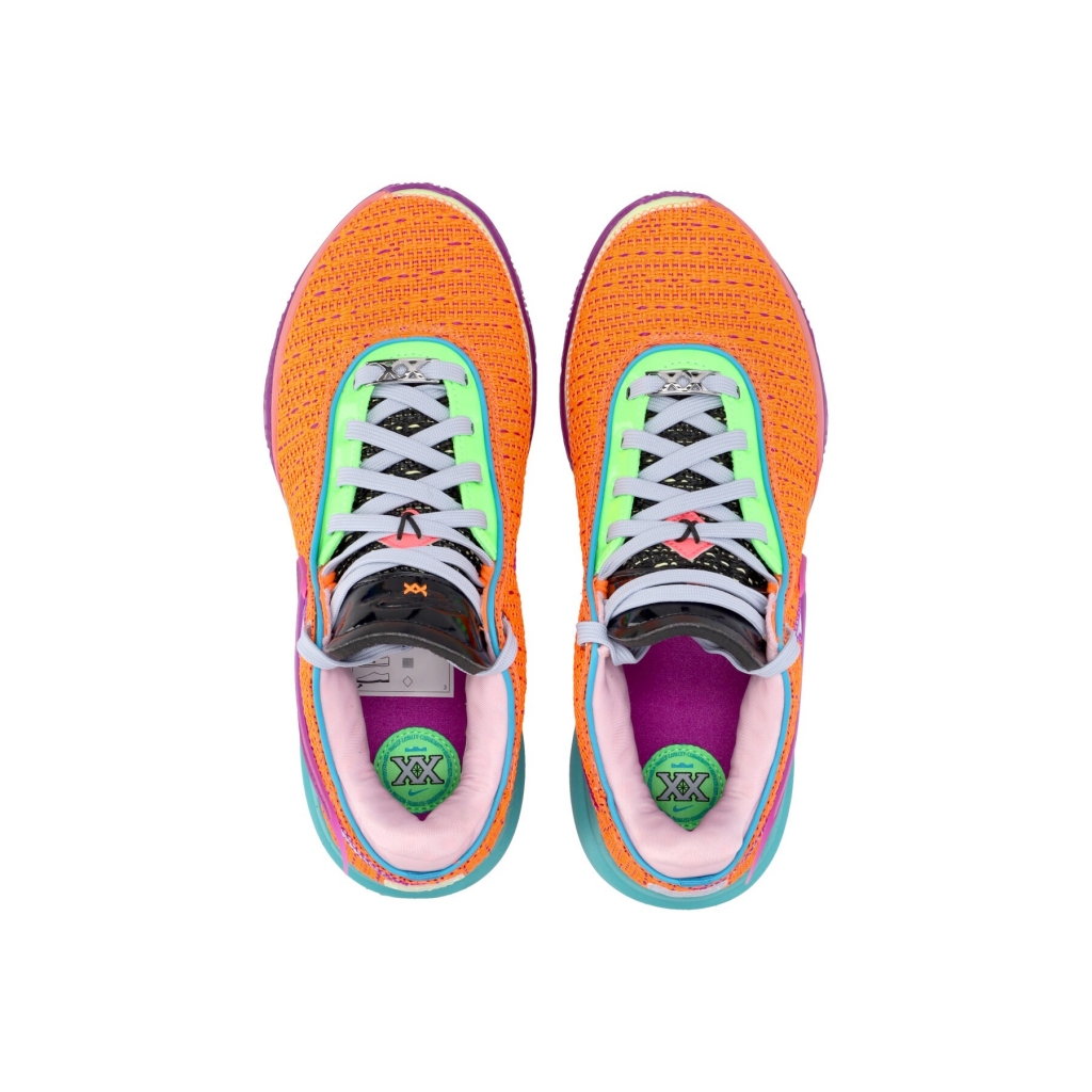 scarpa basket uomo lebron xx TOTAL ORANGE/VIVID PURPLE/GREEN STRIKE