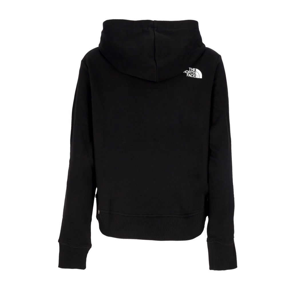 felpa leggera cappuccio donna coordinates crop hoodie BLACK