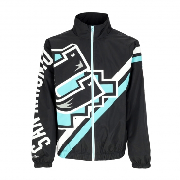 giacca a vento uomo nba exploded logo warm up jacket hardwood classics saaspu BLACK