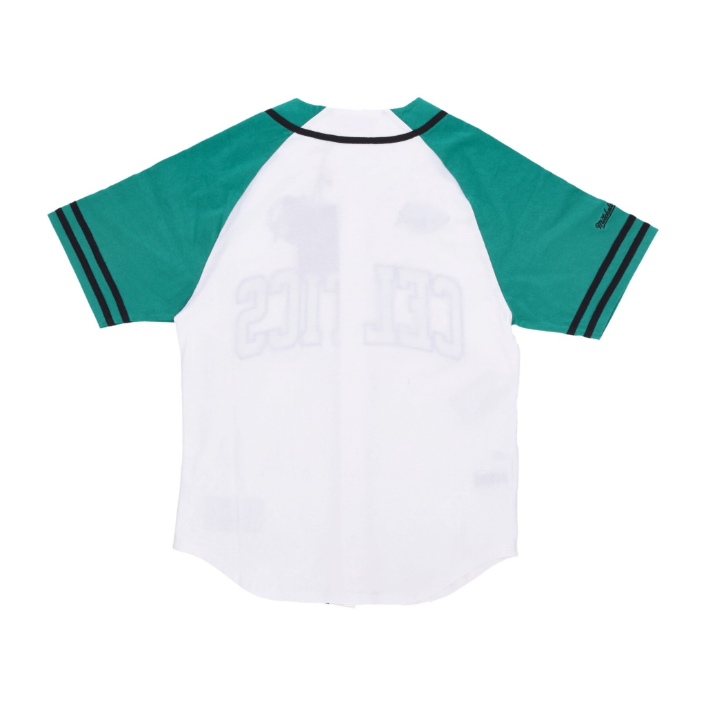 casacca bottoni uomo nba practice day button front jersey hardwood classics boscel WHITE