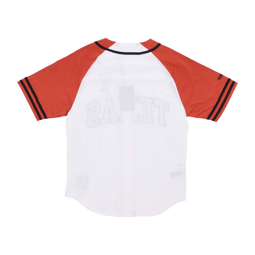 casacca bottoni uomo ncaa practice day button front jersey texlon WHITE
