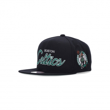 cappellino visiera piatta uomo nba team script 20 snapback boscel BLACK