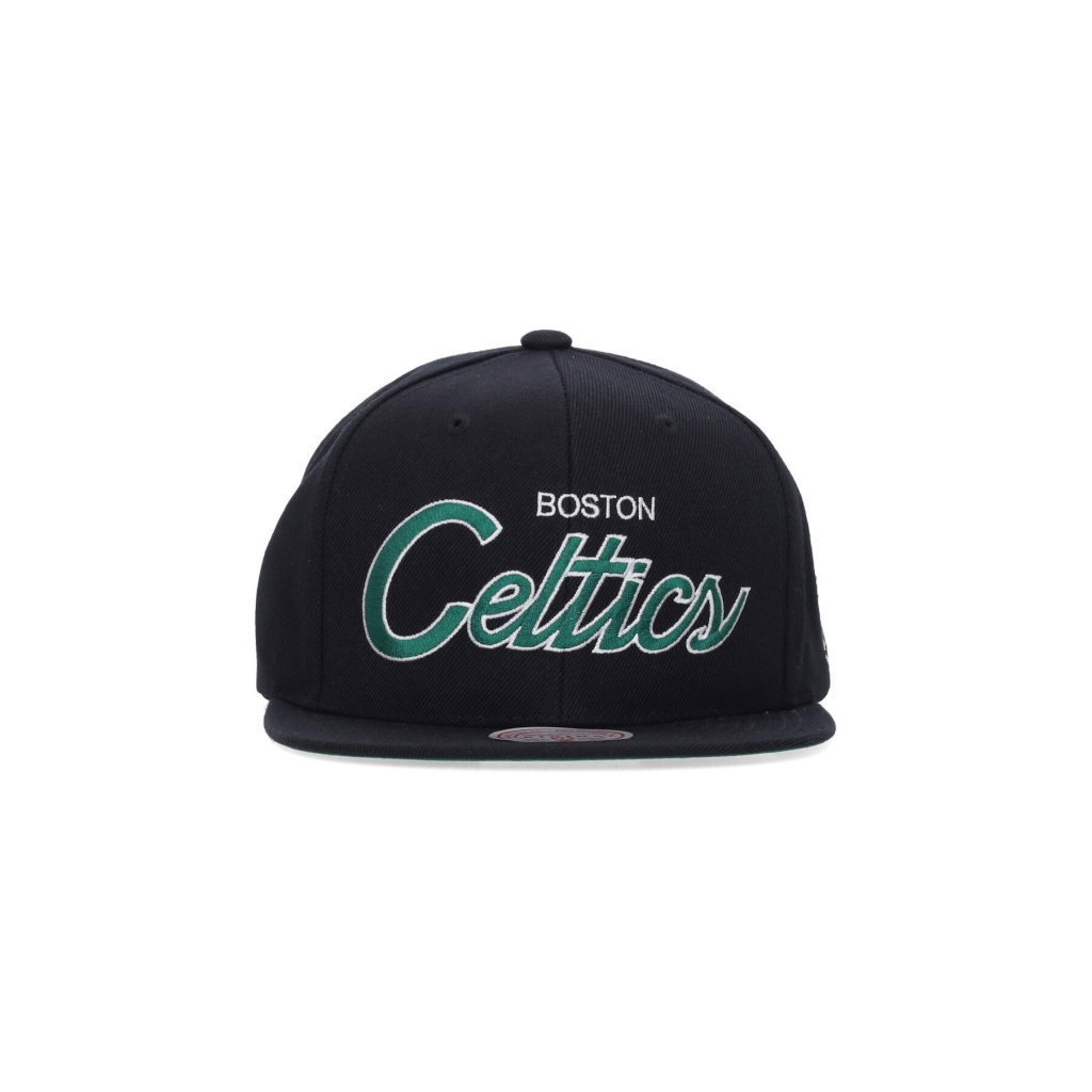 cappellino visiera piatta uomo nba team script 20 snapback boscel BLACK