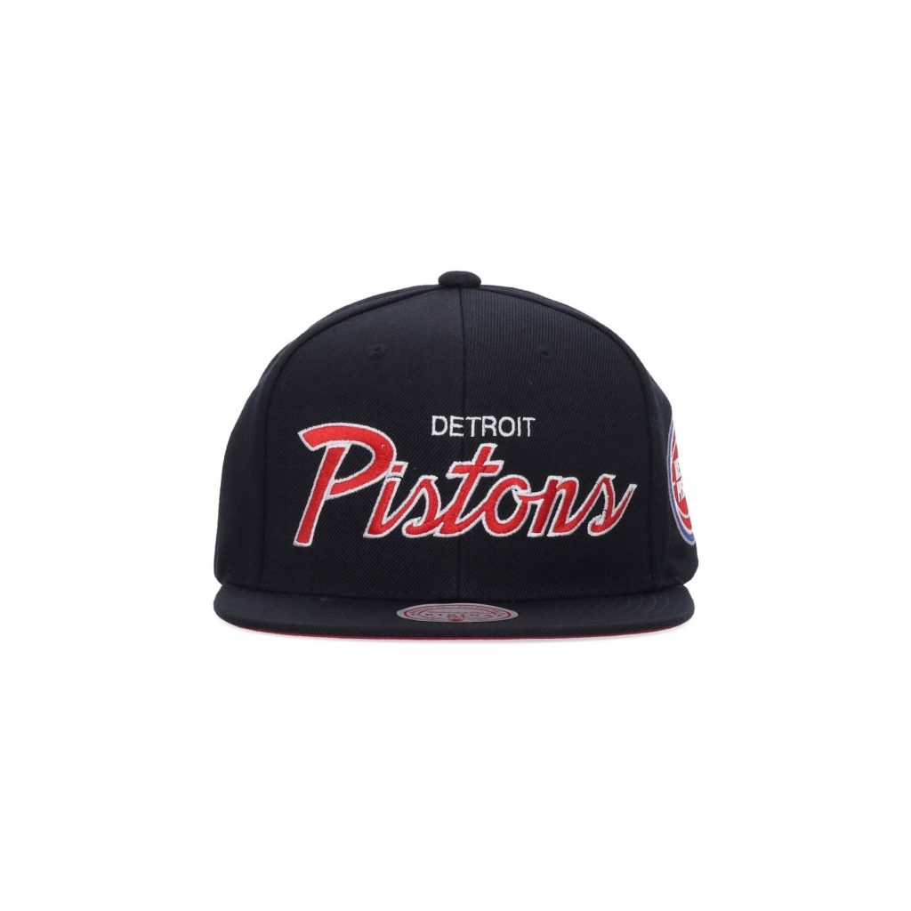 cappellino visiera piatta uomo nba team script 20 snapback detpis BLACK
