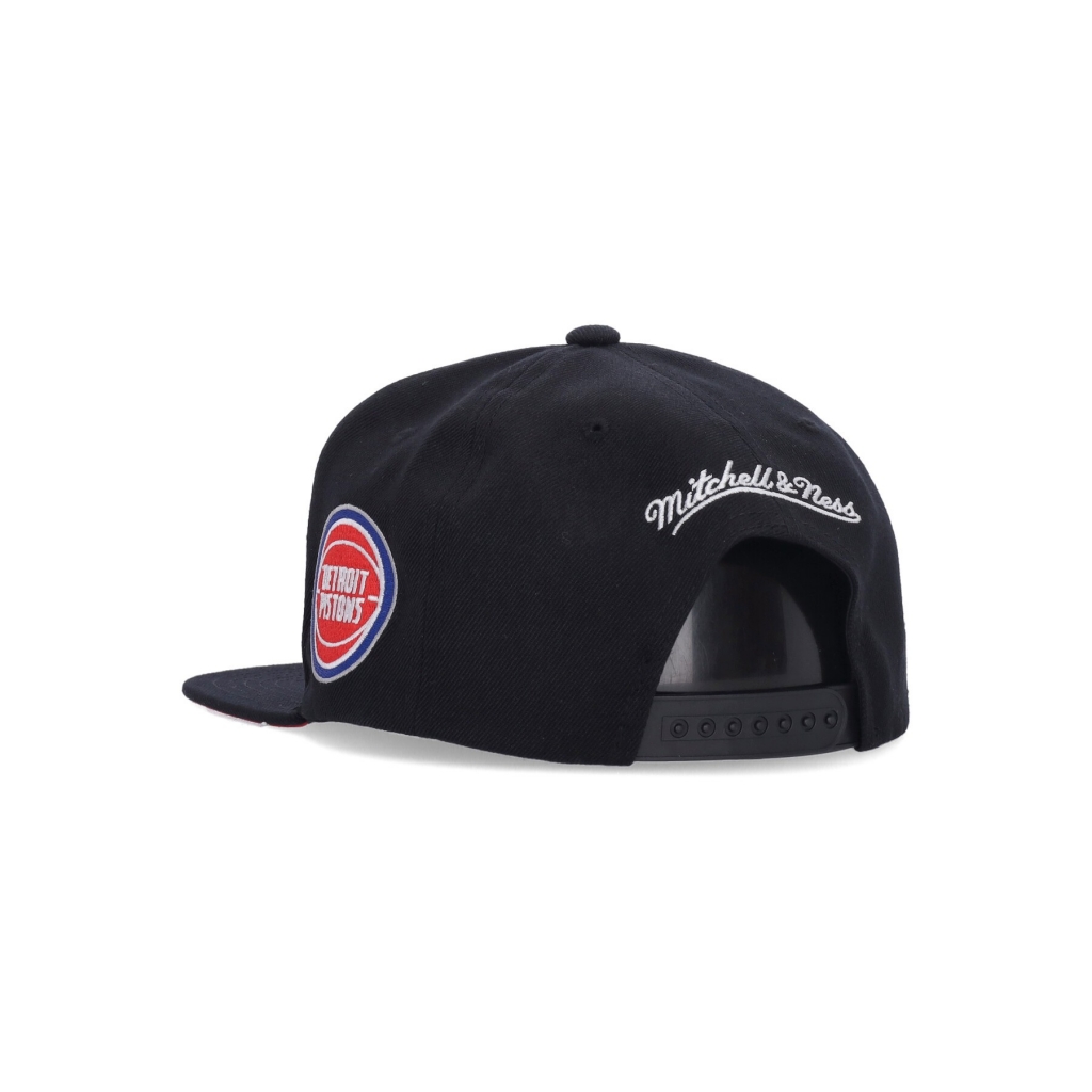 cappellino visiera piatta uomo nba team script 20 snapback detpis BLACK