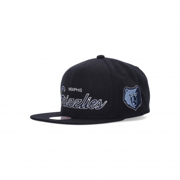 cappellino visiera piatta uomo nba team script 20 snapback memgri BLACK