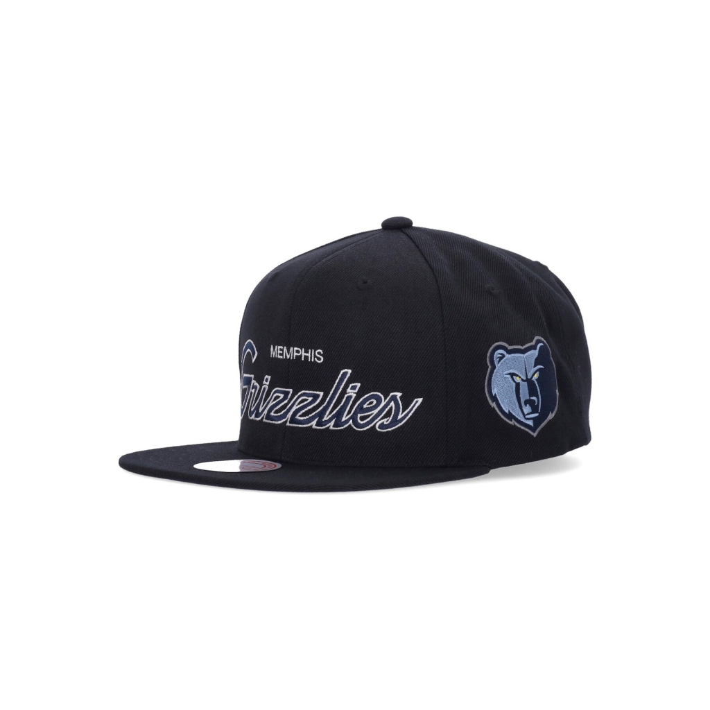 cappellino visiera piatta uomo nba team script 20 snapback memgri BLACK
