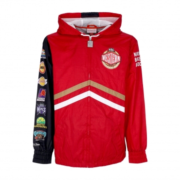 giacca a vento uomo nba undeniable full zip windbreaker hardwood classics team west SCARLET