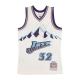canotta basket uomo nba off white team color swingman jersey hardwood classics 1996 no 32 karl malone utajaz