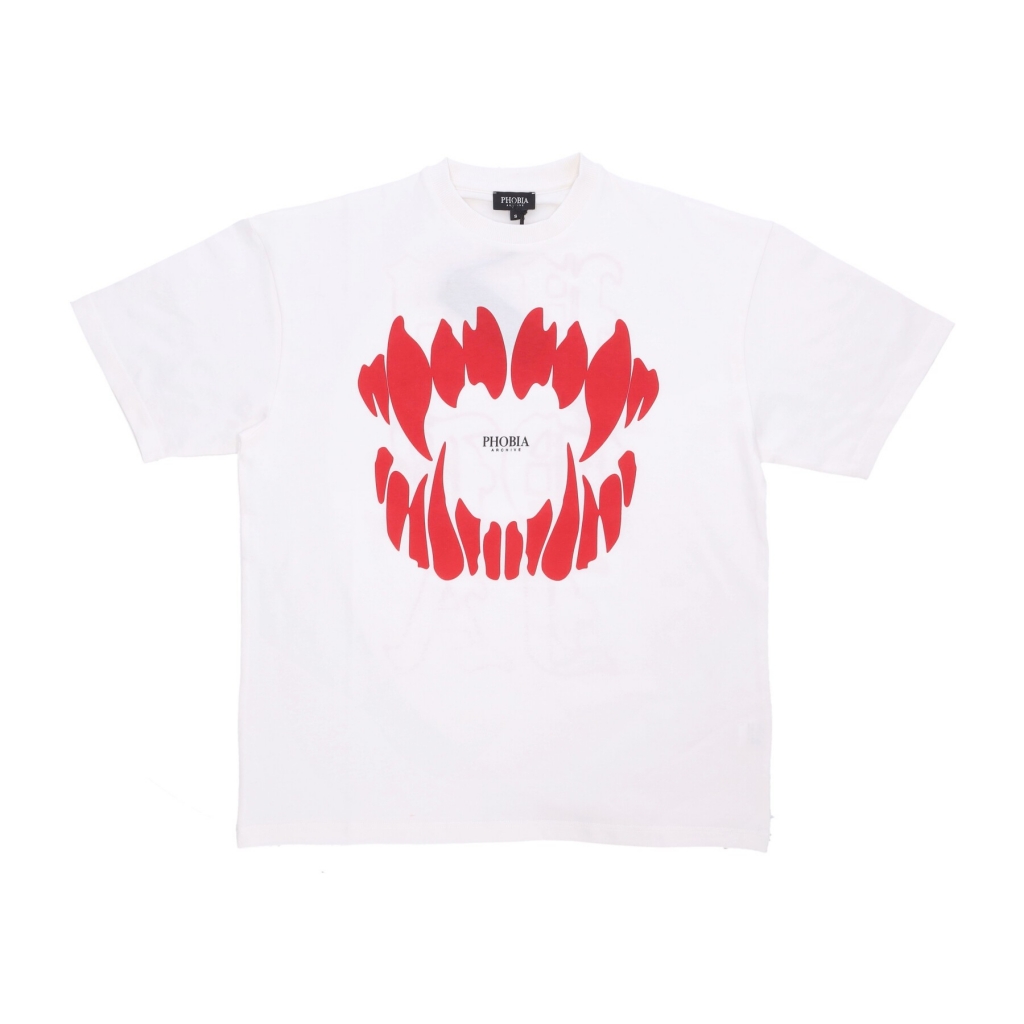 maglietta uomo mouth print tee OFF WHITE/RED