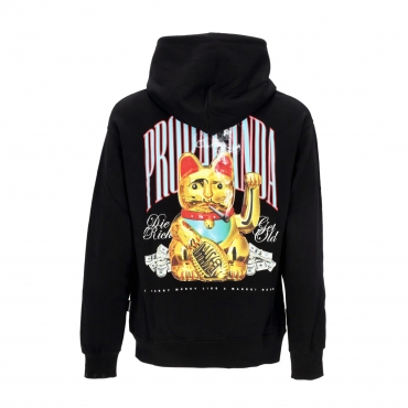 felpa leggera cappuccio uomo maneki hoodie BLACK