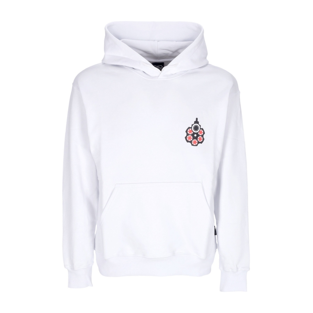 felpa leggera cappuccio uomo roulette hoodie WHITE