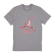 maglietta uomo essentials jumpman tee CARBON HEATHER/FIRE RED/WHITE