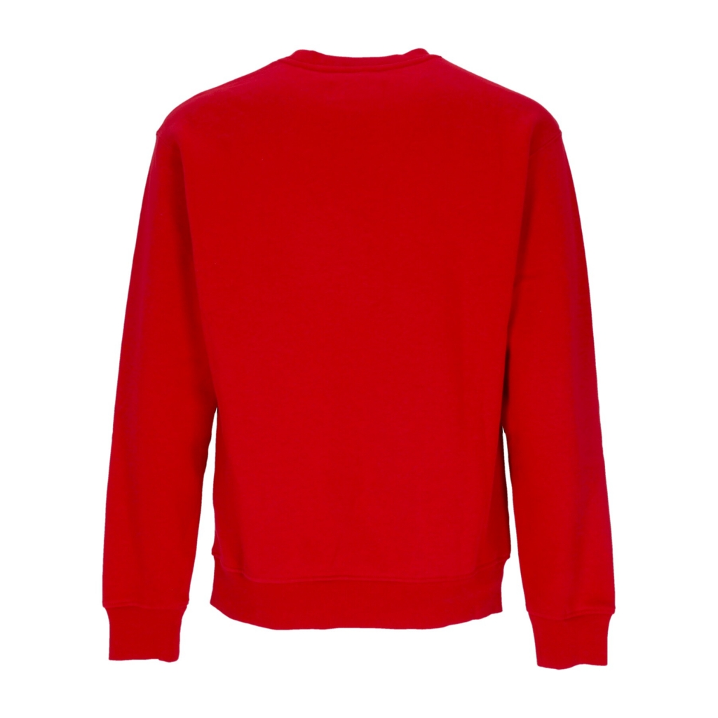 felpa girocollo uomo essential fleece crewneck GYM RED/WHITE