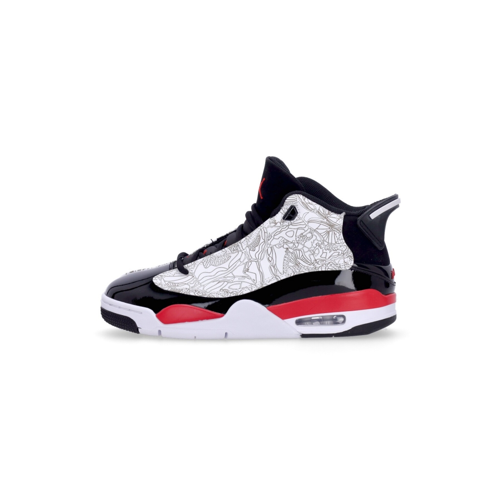 scarpa alta ragazzo air jordan dub zero gs WHITE/FIRE RED/BLACK