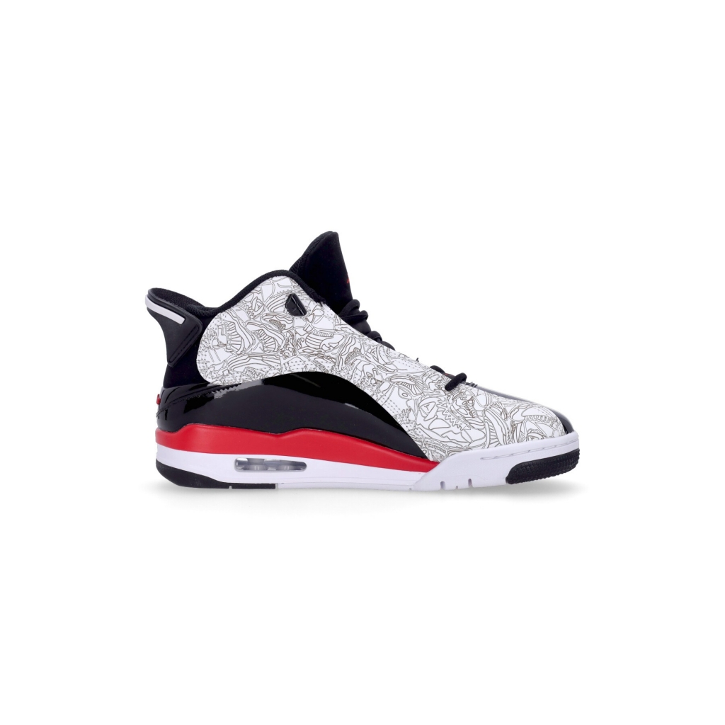 scarpa alta ragazzo air jordan dub zero gs WHITE/FIRE RED/BLACK