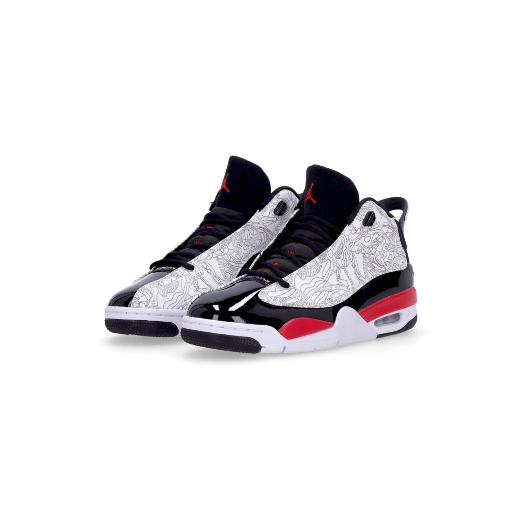 scarpa alta ragazzo air jordan dub zero gs WHITE/FIRE RED/BLACK