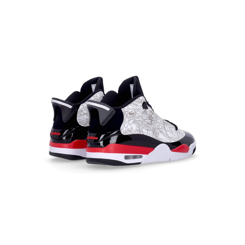 scarpa alta ragazzo air jordan dub zero gs WHITE/FIRE RED/BLACK