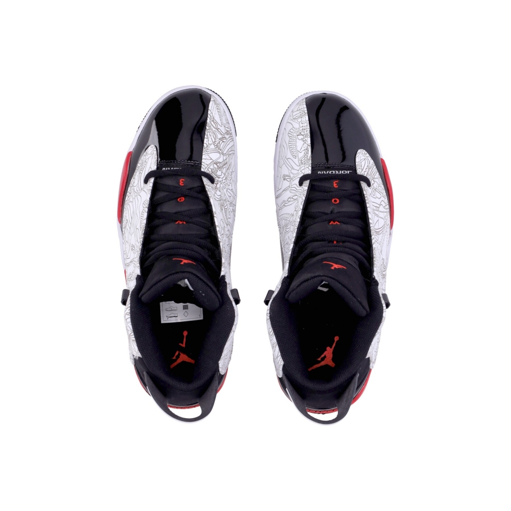 scarpa alta ragazzo air jordan dub zero gs WHITE/FIRE RED/BLACK